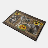 Wolf Lover Gift, Wolf Doormat, Sunflower Quotes Ma Deurmat (Schuin)