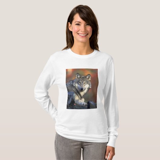 Wolf Lovers Art T-shirt (Voorkant volledig)