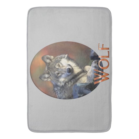 Wolf Lovers Badmat (Voorkant Verticaal)