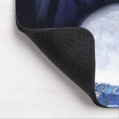 Wolf, Maan & Bergen Wildlife Fantasy Kunst Muismat (Hoek)