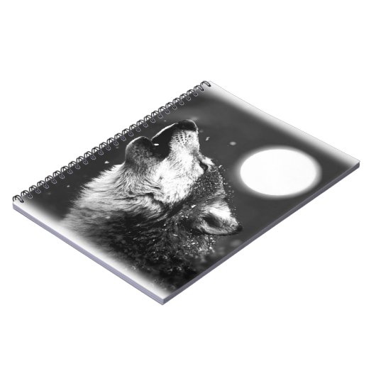 Wolf, Maan & Nacht Notitieboek (Linkerzijde)