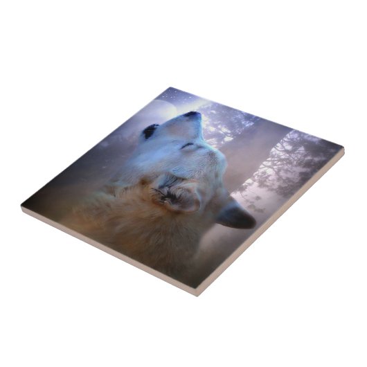Wolf Magic Art Tegel Tegeltje (Zijkant)