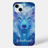 Wolf Magie Blau Case-Mate iPhone Case (Achterkant)