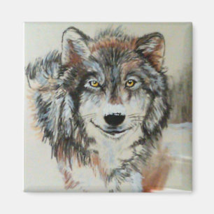 Wolf Magnet - Originele Kunst