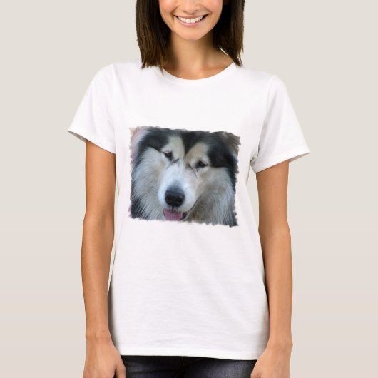Wolf Malamute Afbeelding Lange hoes T-Shirt (Voorkant)