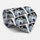 Wolf Malamute Afbeelding Mannen Necktie Stropdas (Opgerold)