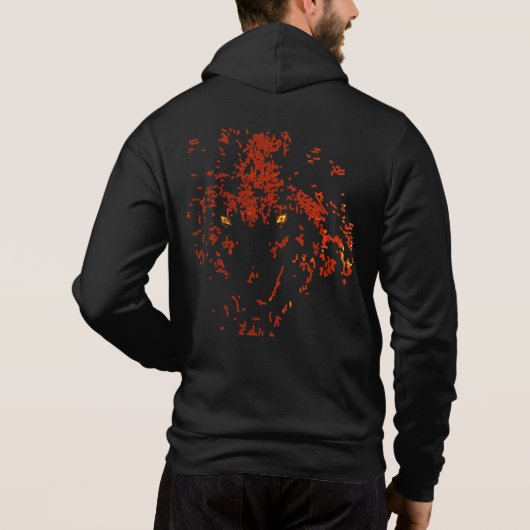 wolf man hoodie (Achterkant)