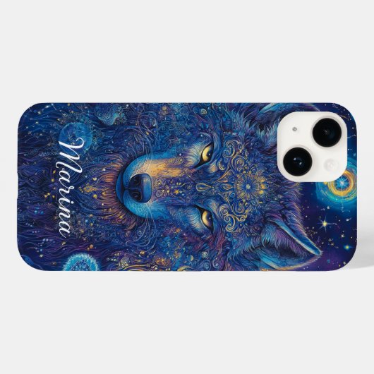 Wolf Mandala Case-Mate iPhone Case (Achterkant (horizontaal))