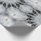Wolf Mandala Felle Ogen en Harige Symmetrie Cadeaupapier (Hoek)