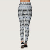 Wolf Mandala Fierce Eyes en Furry Symmetrie Leggings (Achterkant)