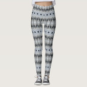 Wolf Mandala Fierce Eyes en Furry Symmetrie Leggings (Voorkant)