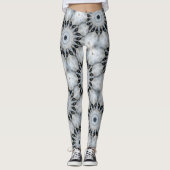 Wolf Mandala Fierce Eyes en Furry Symmetrie Leggings (Voorkant)
