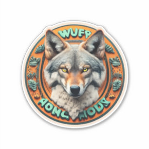 Wolf Mandala Voor Wolf Lover Wolf Liefde Stickers