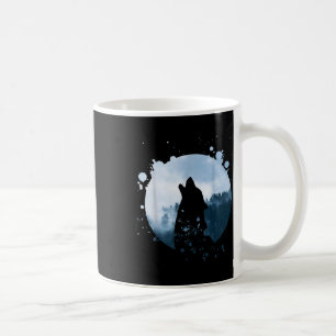 Wolf Mannen Silhouette Dier Motief Milieu Koffiemok