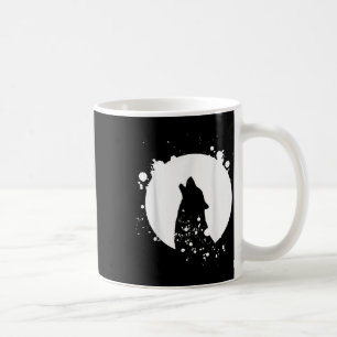 Wolf Mannen Silhouette Dier Motief Milieu Koffiemok