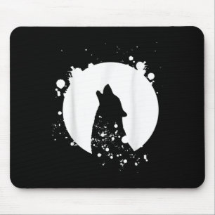 Wolf Mannen Silhouette Dier Motief Milieu Muismat