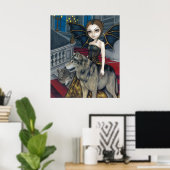 Wolf Manor gothic vampire fee Art Print (Thuiskantoor)