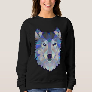 Wolf Mas, Abstract hoofd, Raglan Sweatshirt voor v