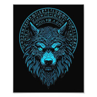 Wolf Mask Odin runt Noors kompas Viking