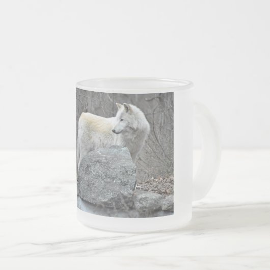 Wolf Matglas Koffiemok (Voorkant rechts)