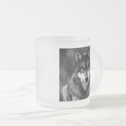 Wolf Matglas Koffiemok (Voorkant rechts)