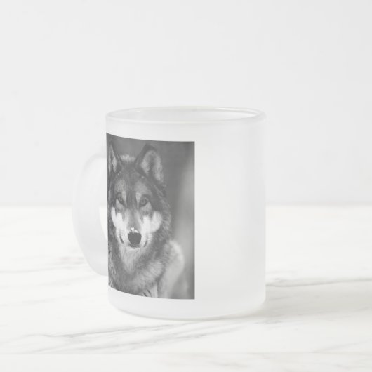 Wolf Matglas Koffiemok (Voorkant links)