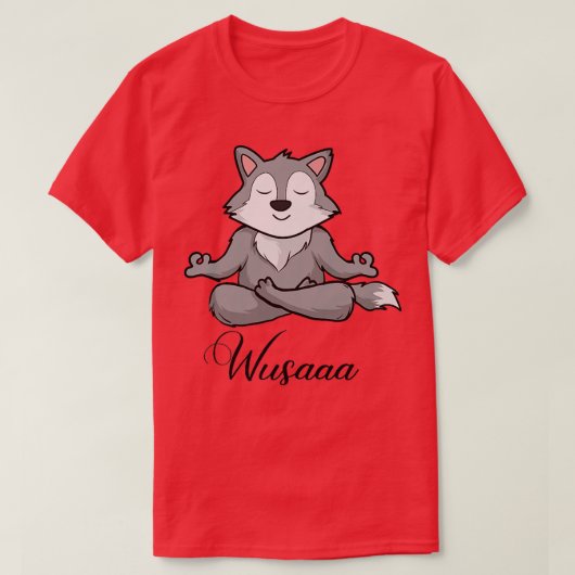 Wolf meditation sunflower Breathe Deep wusaaa calm T-shirt (Design voorkant)