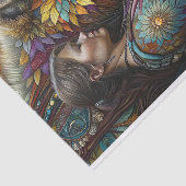 Wolf Meisje Decoupage Tissuepapier (Detail)