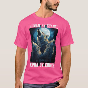 Wolf mens toevallig alfa door keuze t-shirt