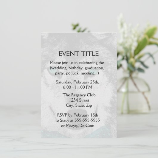 Wolf met blauwe ogen kaart (Staand voorkant)