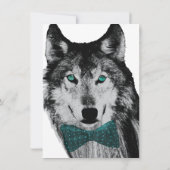 Wolf met blauwe ogen kaart (Achterkant)