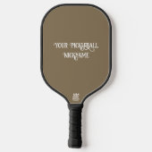 Wolf met bloemen Gepersonaliseerde Pickleball Padd Pickleball Paddle (Achterkant)