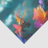 Wolf met bloemen tissuepapier (Detail)