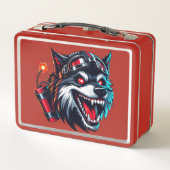 Wolf met een dynamiet op zijn Duitse helm (Achterkant)