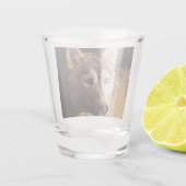 wolf met een slimme mix shot glas (Achterkant)