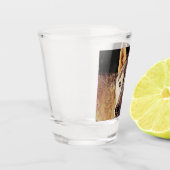 wolf met een slimme mix shot glas (Links)