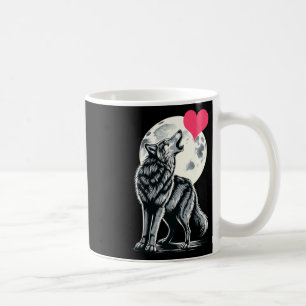Wolf met Hart Valentijnsdag Schattige Wolven Val Koffiemok