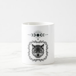 Wolf met Moon Phases Koffiemok