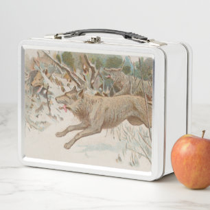  Wolf Metal Lunch Box