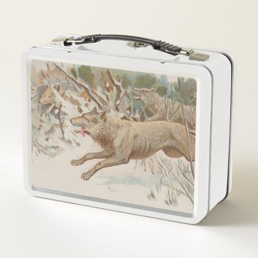 Wolf Metal Lunch Box (Achterkant)