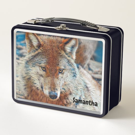 Wolf Metal Lunchbox (Voorkant)