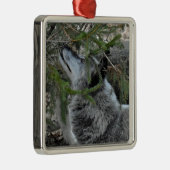 Wolf Metalen Ornament (Rechts)