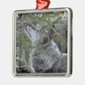 Wolf Metalen Ornament (Links)