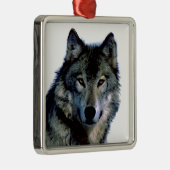 Wolf Metalen Ornament (Rechts)