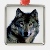 Wolf Metalen Ornament (Voorkant)