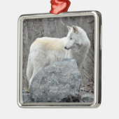 Wolf Metalen Ornament (Links)