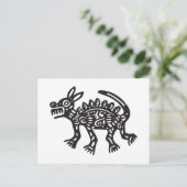 Wolf, Mexicaanse hiërogliefen (Maya) Briefkaart (Staand voorkant)