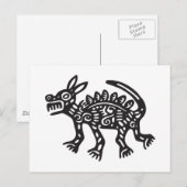 Wolf, Mexicaanse hiërogliefen (Maya) Briefkaart (Voorkant / Achterkant)