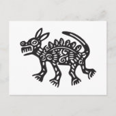 Wolf, Mexicaanse hiërogliefen (Maya) Briefkaart (Voorkant)