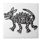 Wolf, Mexicaanse hiërogliefen (Maya) Tegeltje (Voorkant)